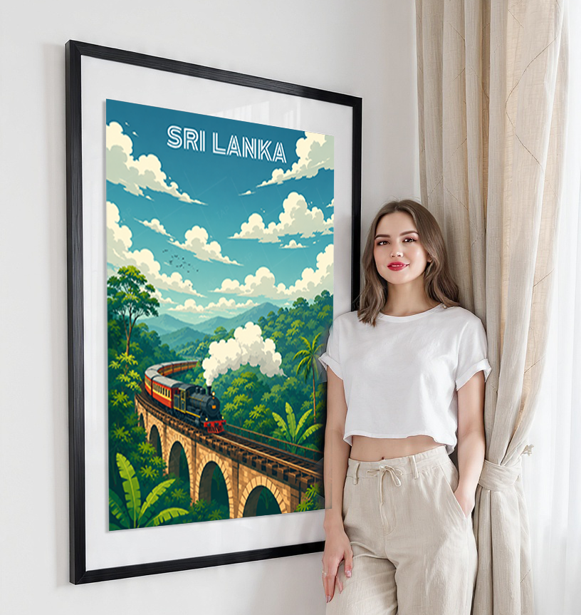 Sri Lanka - Travel Poster Print Modern Style Wall Art