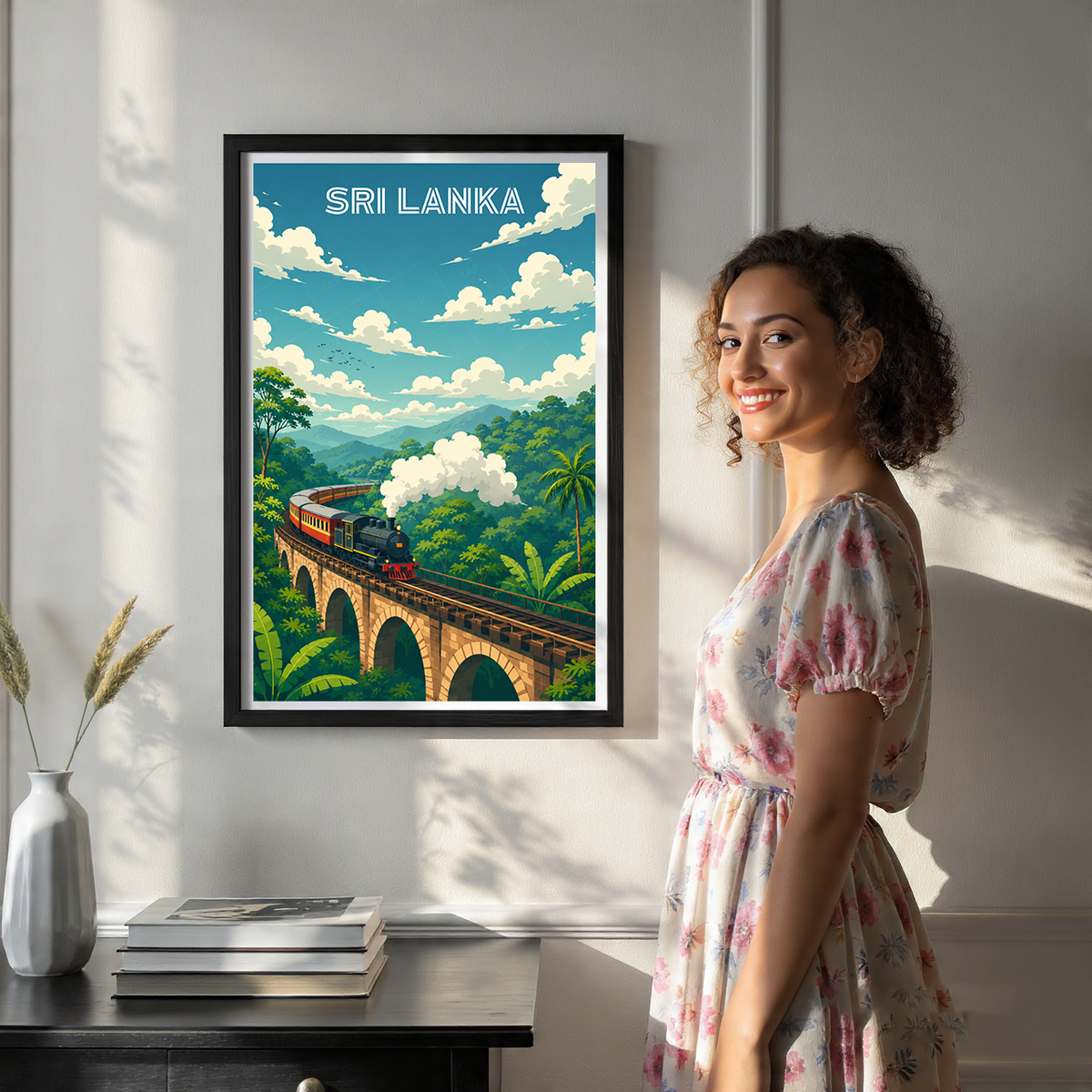 Sri Lanka - Travel Poster Print Modern Style Wall Art