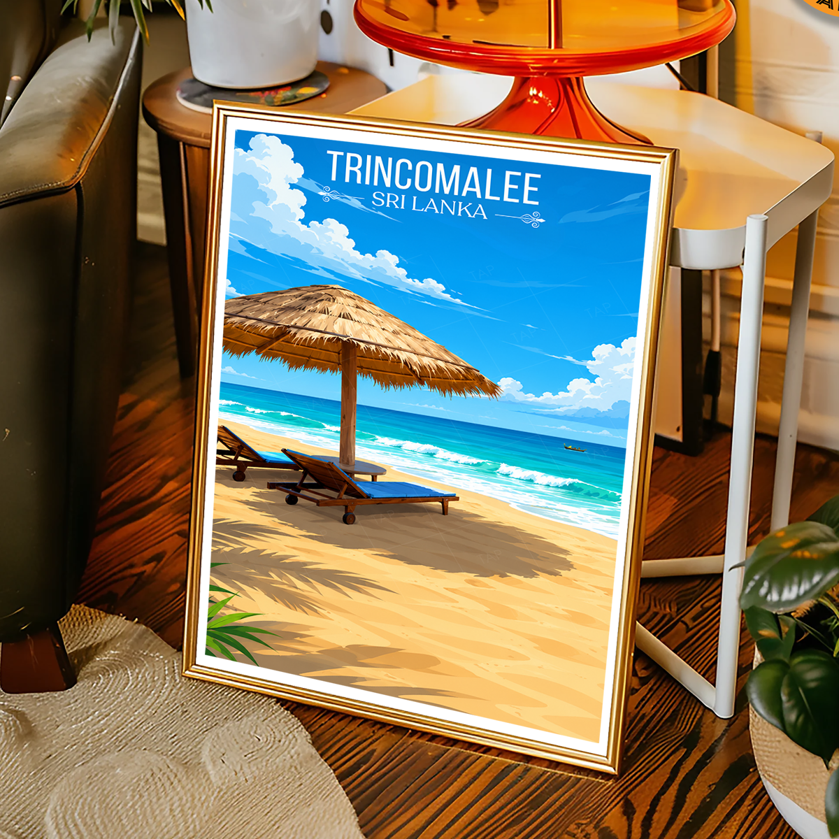 Trincomalee - Sri Lanka - Travel Poster Print Modern Style Wall Art