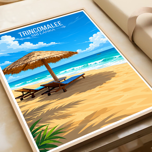 Trincomalee - Sri Lanka - Travel Poster Print Modern Style Wall Art - Art Print - Travel Art Poster