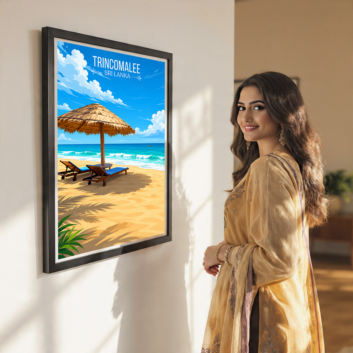 Trincomalee - Sri Lanka - Travel Poster Print Modern Style Wall Art