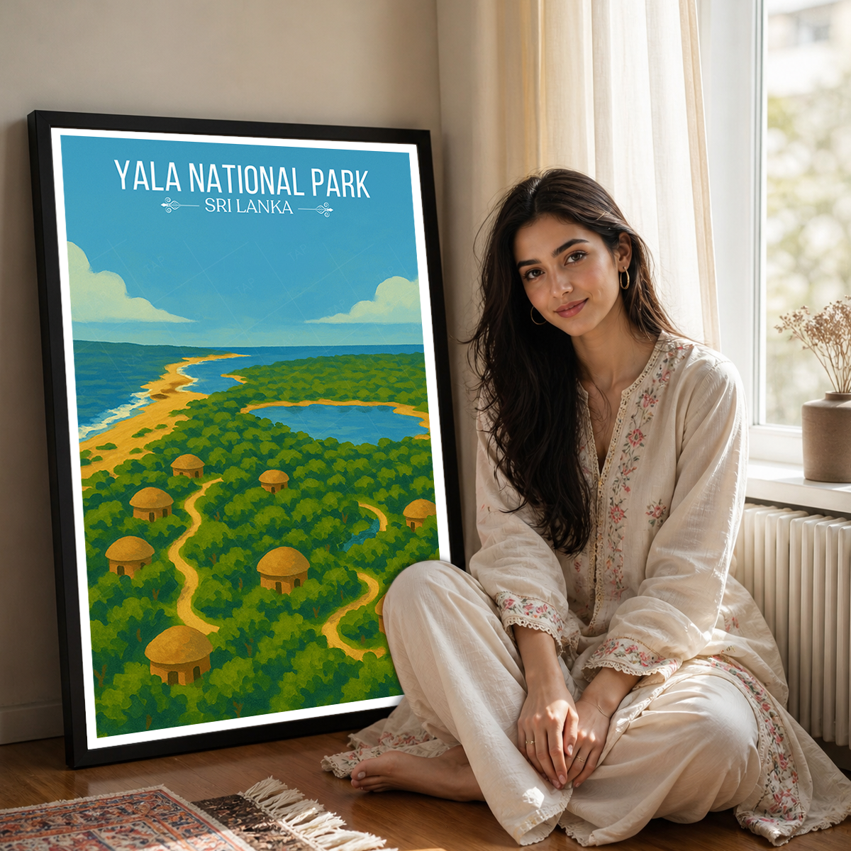 Yala National Park - Sri Lanka - Travel Poster Print Modern Style Wall Art