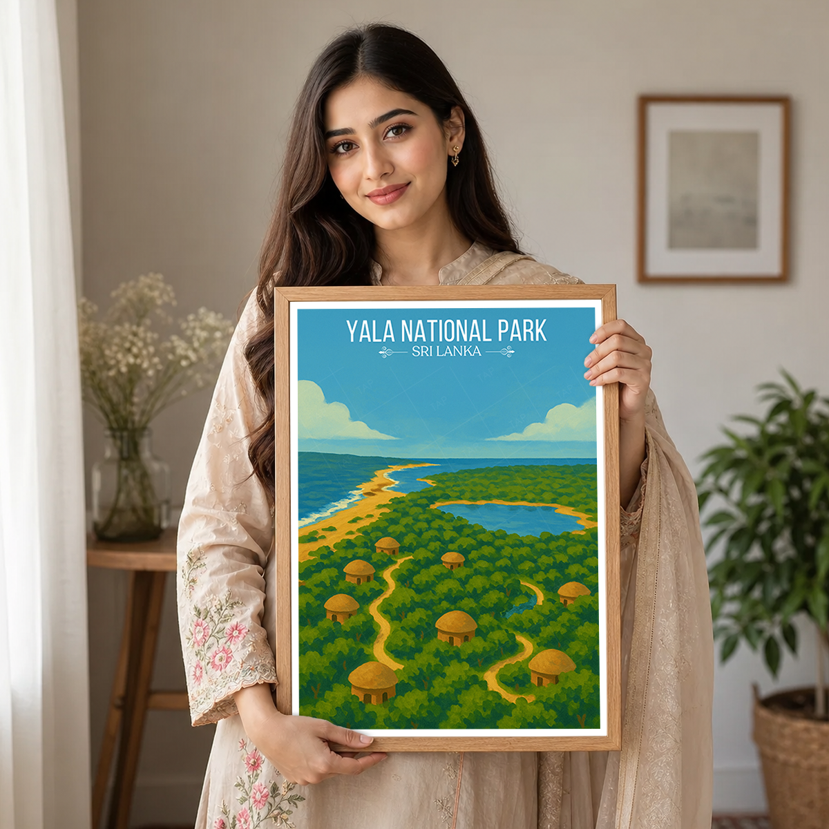Yala National Park - Sri Lanka - Travel Poster Print Modern Style Wall Art