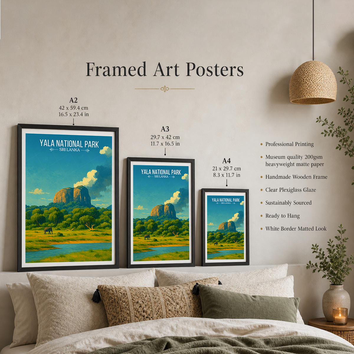 Yala National Park - Sri Lanka - Travel Poster Print Modern Style Wall Art