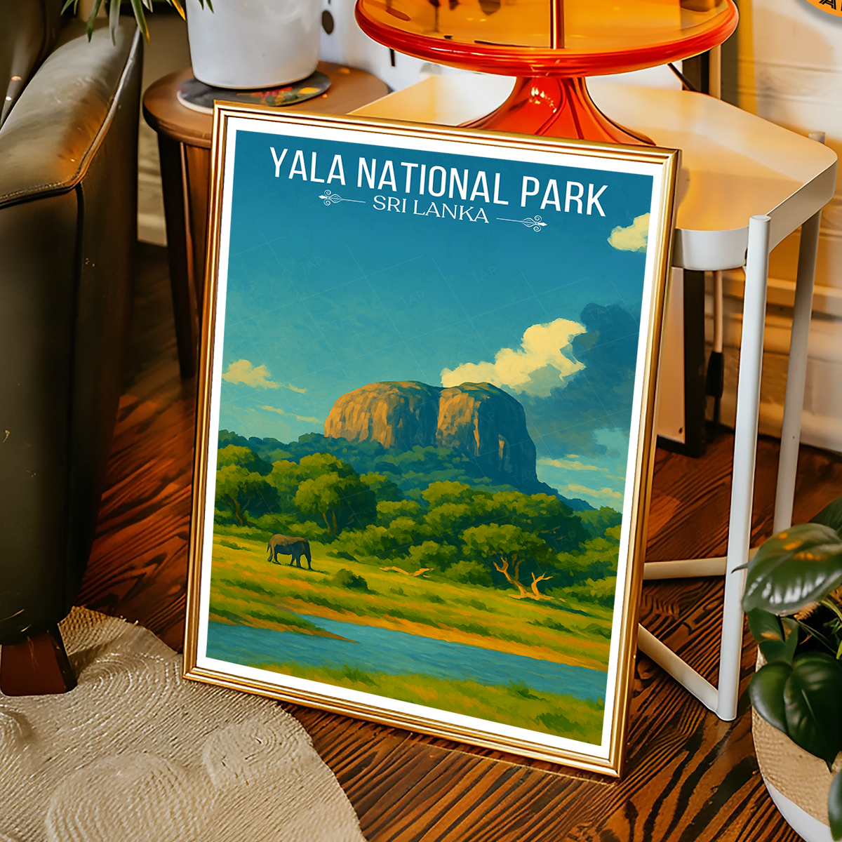 Yala National Park - Sri Lanka - Travel Poster Print Modern Style Wall Art