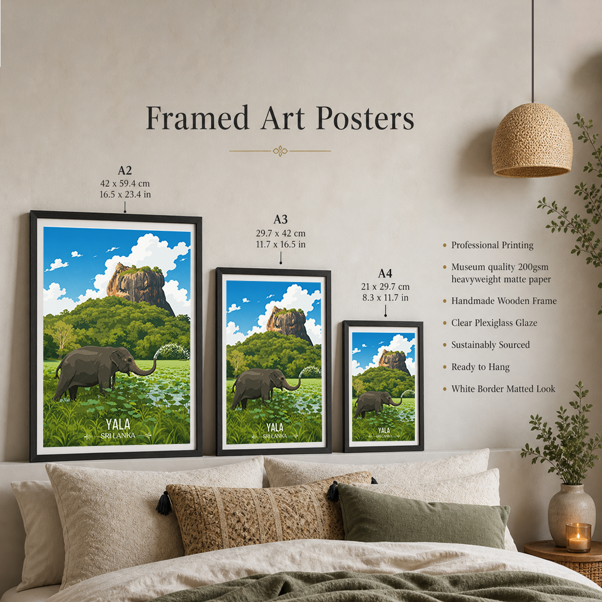 Yala - Sri Lanka - Travel Poster Print Modern Style Wall Art