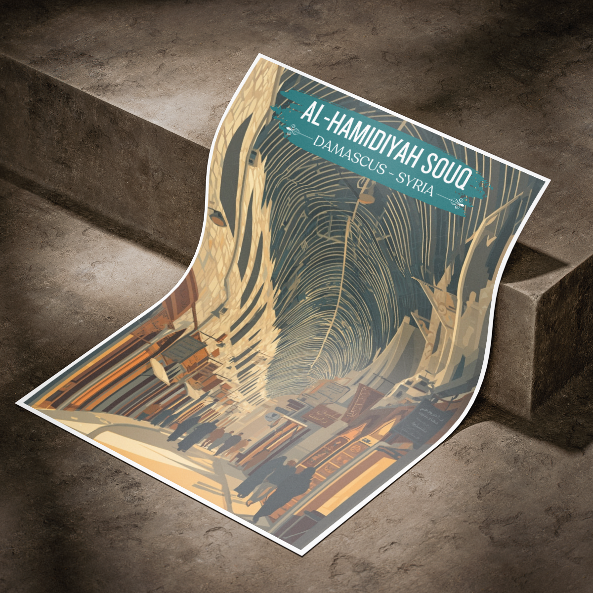 Al-Hamidiyah - Syria - Travel Poster Print Modern Style Wall Art