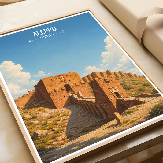 Aleppo - Syria - Travel Poster Print Modern Style Wall Art - Art Print - Travel Art Poster