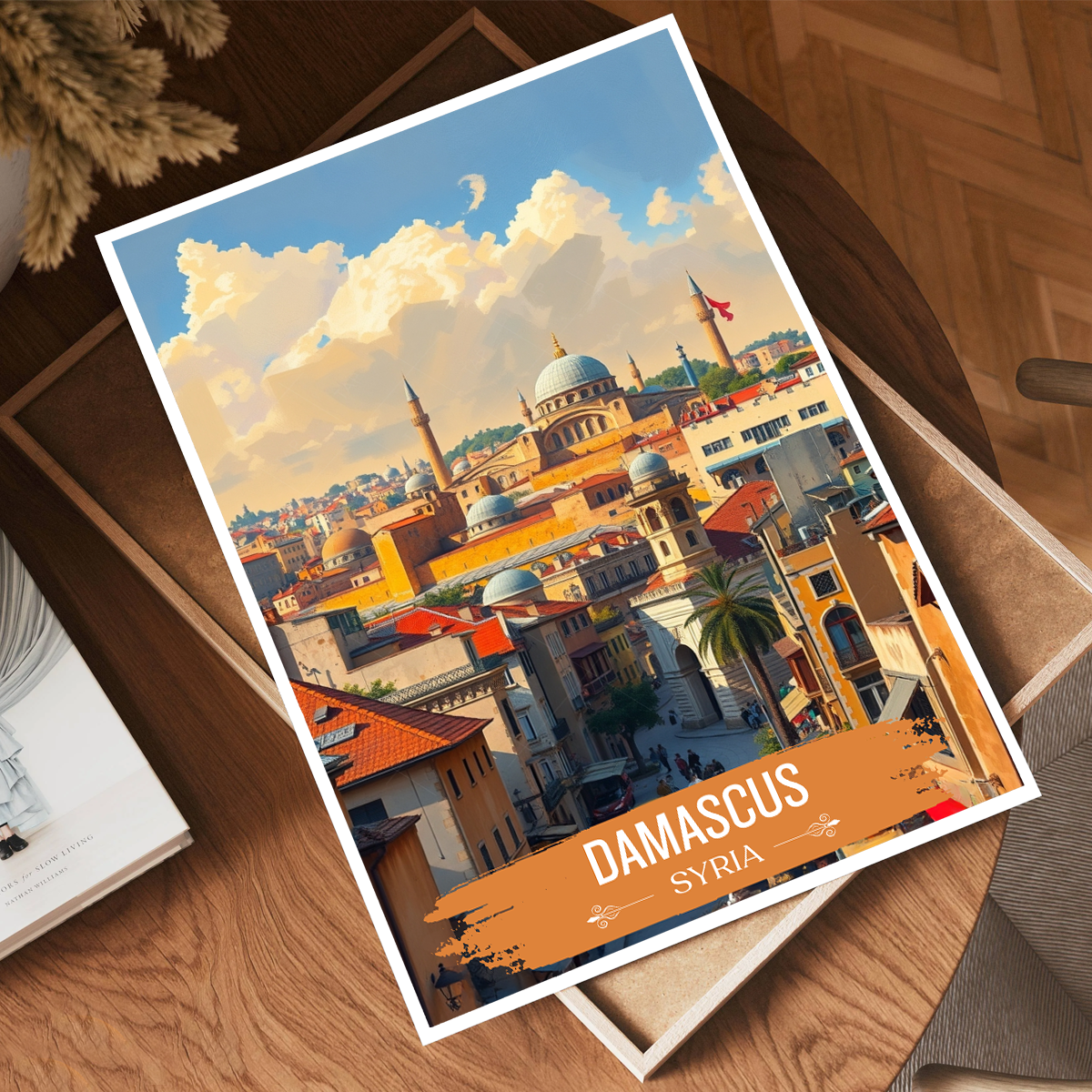 Damascus - Syria - Travel Poster Print Modern Style Wall Art