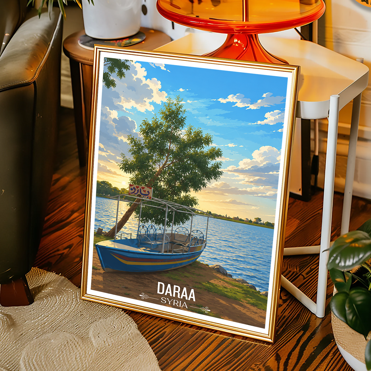 Daraa - Syria - Travel Poster Print Modern Style Wall Art