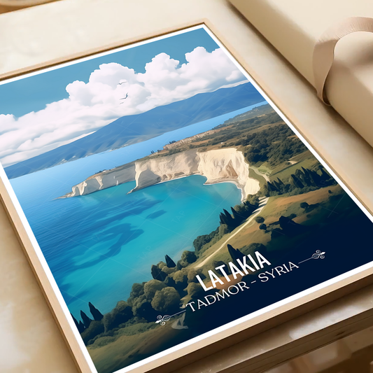 Latakia - Syria - Travel Poster Print Modern Style Wall Art - Art Print - Travel Art Poster