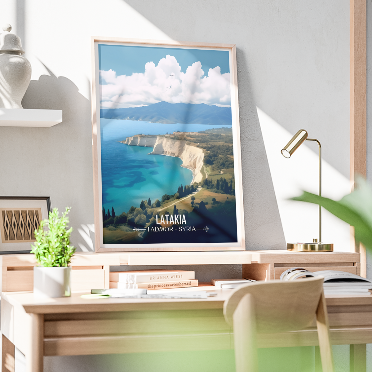 Latakia - Syria - Travel Poster Print Modern Style Wall Art