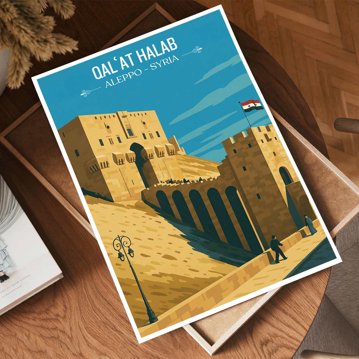 Qalʿat Halab - Syria - Travel Poster Print Modern Style Wall Art
