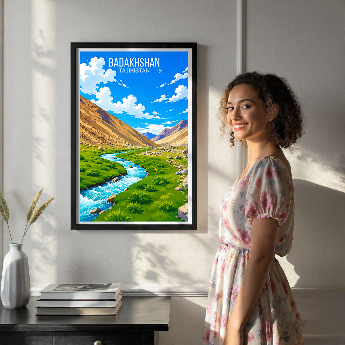 Badakhshan - Tajikistan - Travel Poster Print Modern Style Wall Art - Art Print - Travel Art Poster