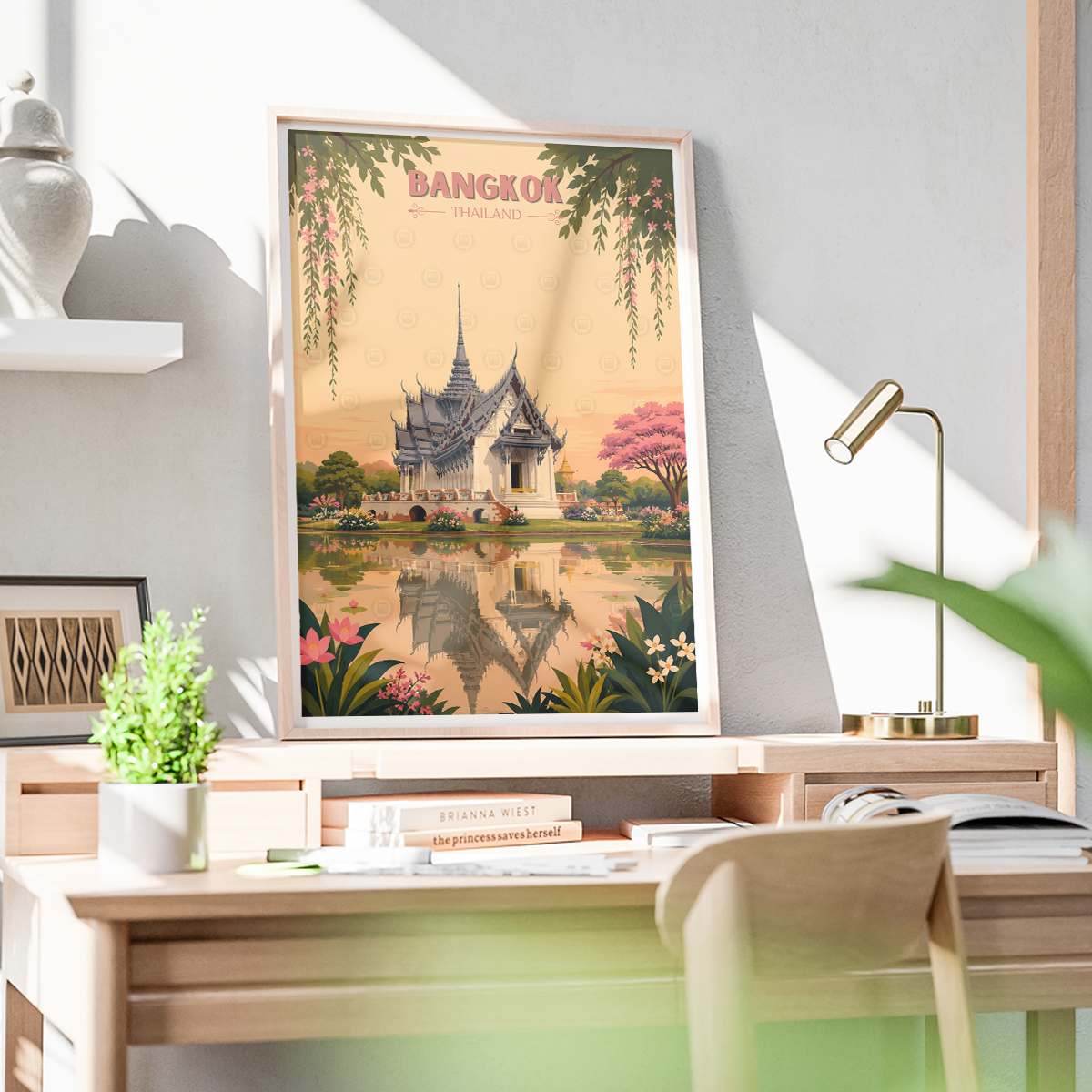 Bangkok - Thailand - Travel Poster Vintage Style Wall Art Print - Art Print - Travel Art Poster