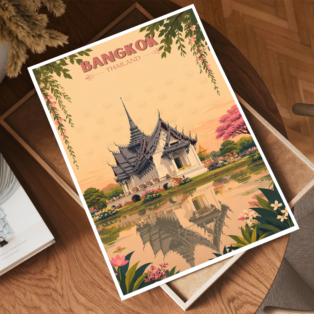 Bangkok - Thailand - Travel Poster Vintage Style Wall Art Print - Art Print - Travel Art Poster
