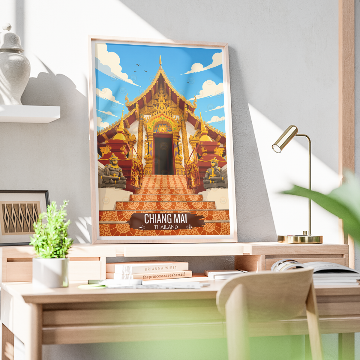 Chiang Mai - Thailand - Travel Poster Vintage Style Wall Art Print - Art Print - Travel Art Poster