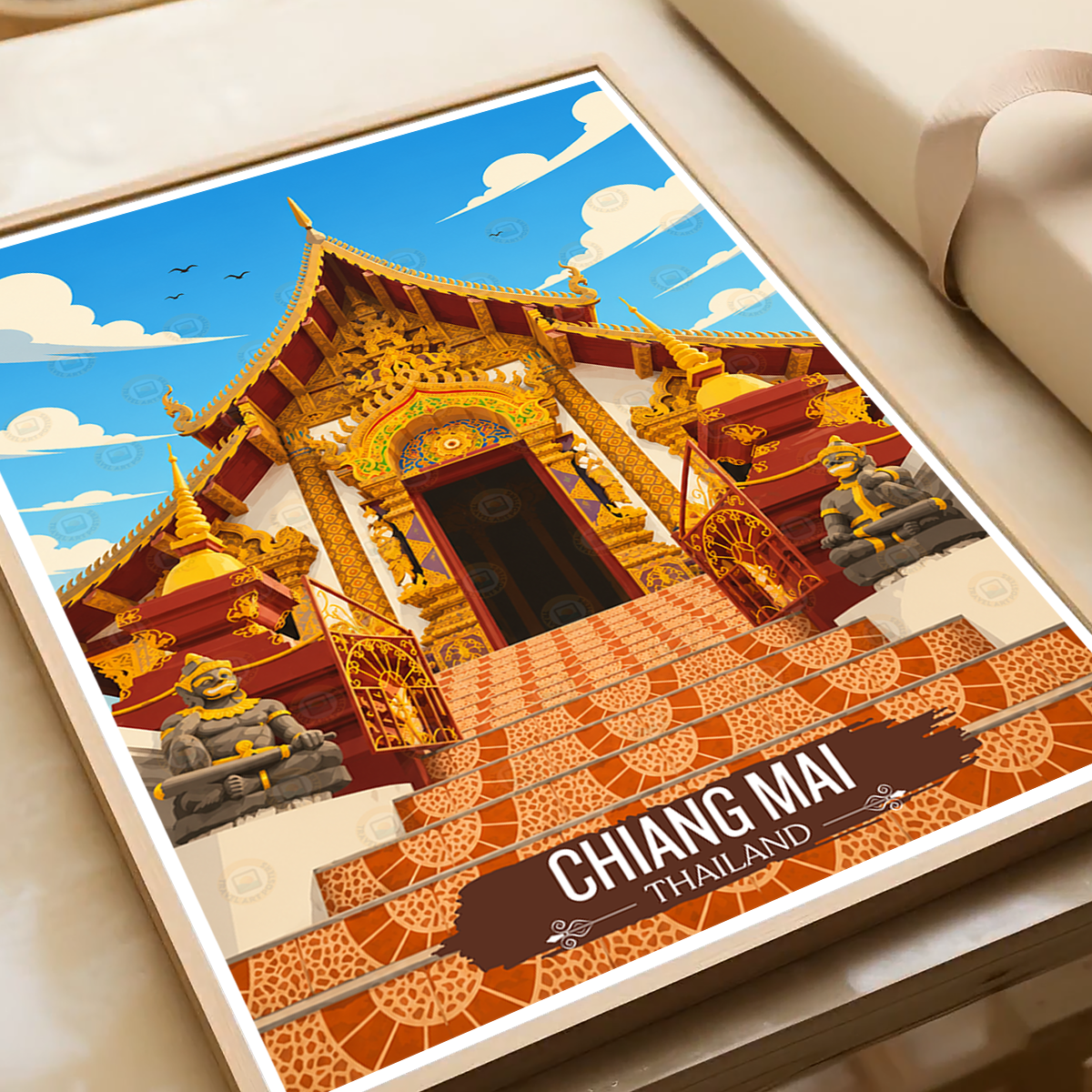 Chiang Mai - Thailand - Travel Poster Vintage Style Wall Art Print - Art Print - Travel Art Poster