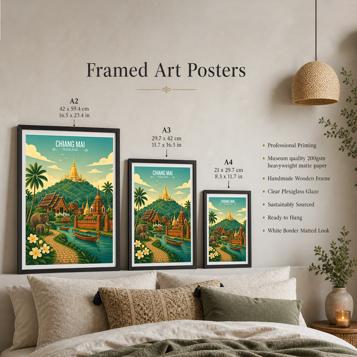 Chiang Mai - Thailand - Travel Poster Vintage Style Wall Art Print - Art Print - Travel Art Poster