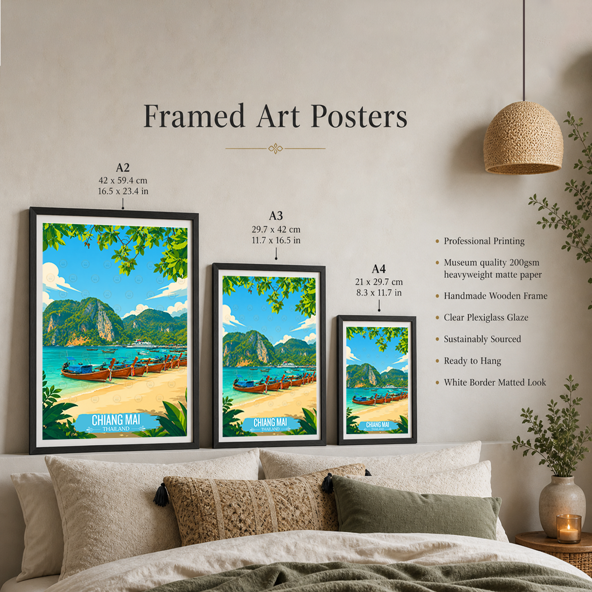 Chiang Mai - Thailand - Travel Poster Vintage Style Wall Art Print - Art Print - Travel Art Poster