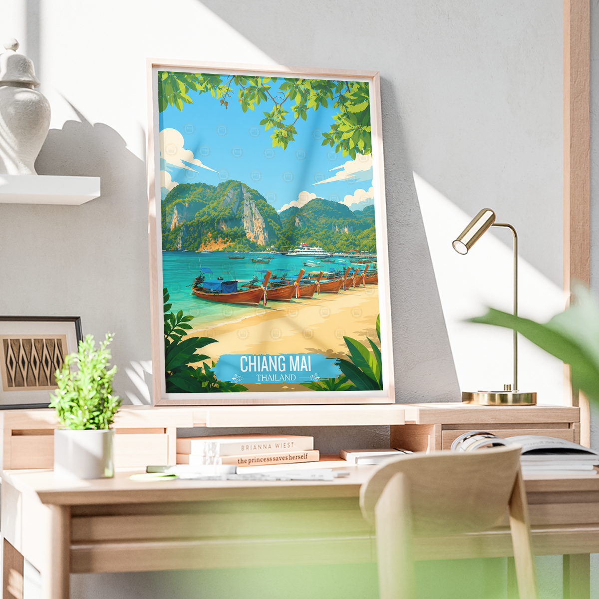 Chiang Mai - Thailand - Travel Poster Vintage Style Wall Art Print - Art Print - Travel Art Poster