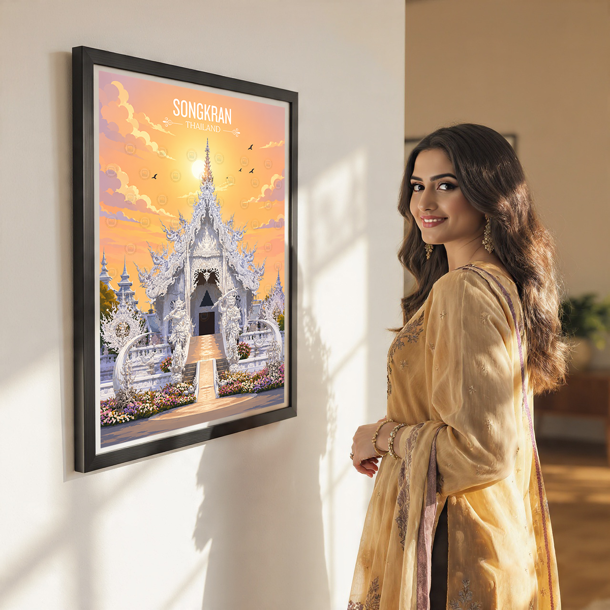 Chiang Rai - Thailand - Travel Poster Vintage Style Wall Art Print - Art Print - Travel Art Poster