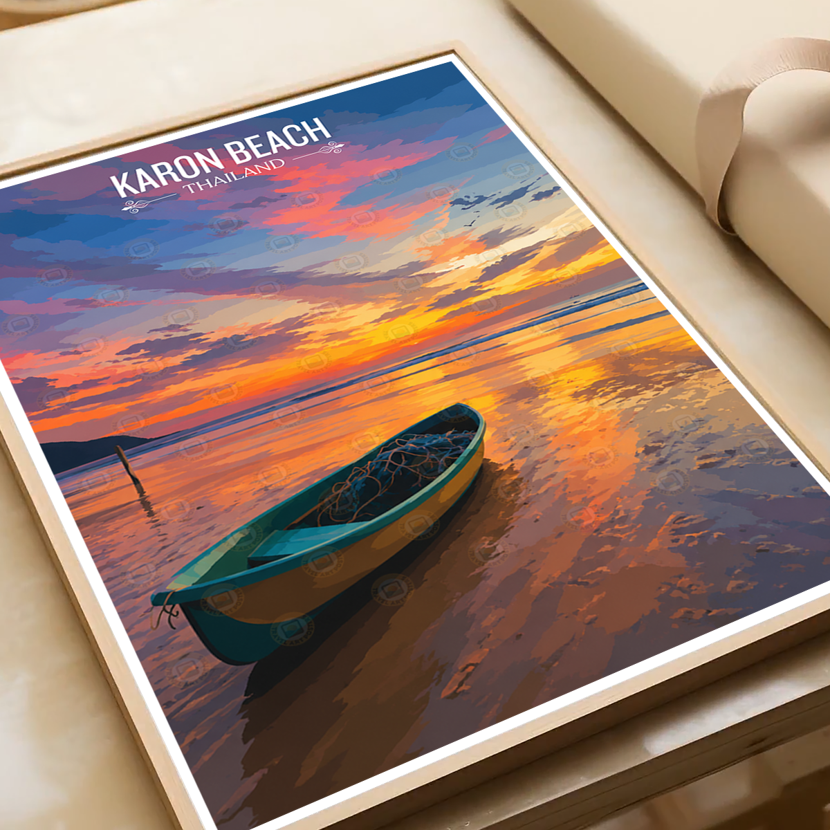 Karon Beach - Thailand - Travel Poster Vintage Style Wall Art Print - Art Print - Travel Art Poster