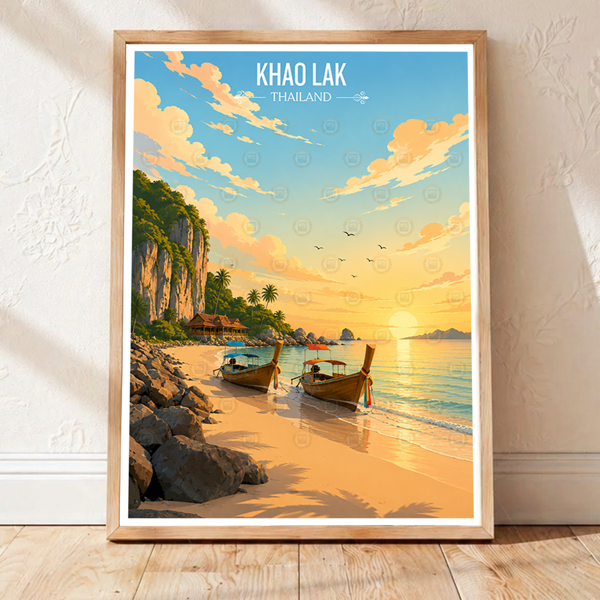 Khao Lak - Thailand - Travel Poster Vintage Style Wall Art Print - Art Print - Travel Art Poster
