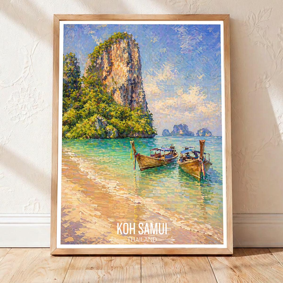 Koh Samui - Thailand - Travel Poster Vintage Style Wall Art Print - Art Print - Travel Art Poster