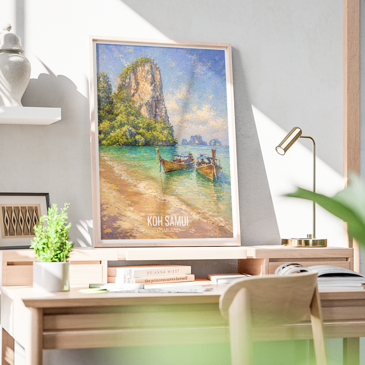 Koh Samui - Thailand - Travel Poster Vintage Style Wall Art Print - Art Print - Travel Art Poster