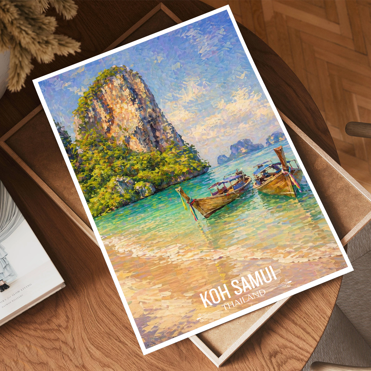 Koh Samui - Thailand - Travel Poster Vintage Style Wall Art Print - Art Print - Travel Art Poster