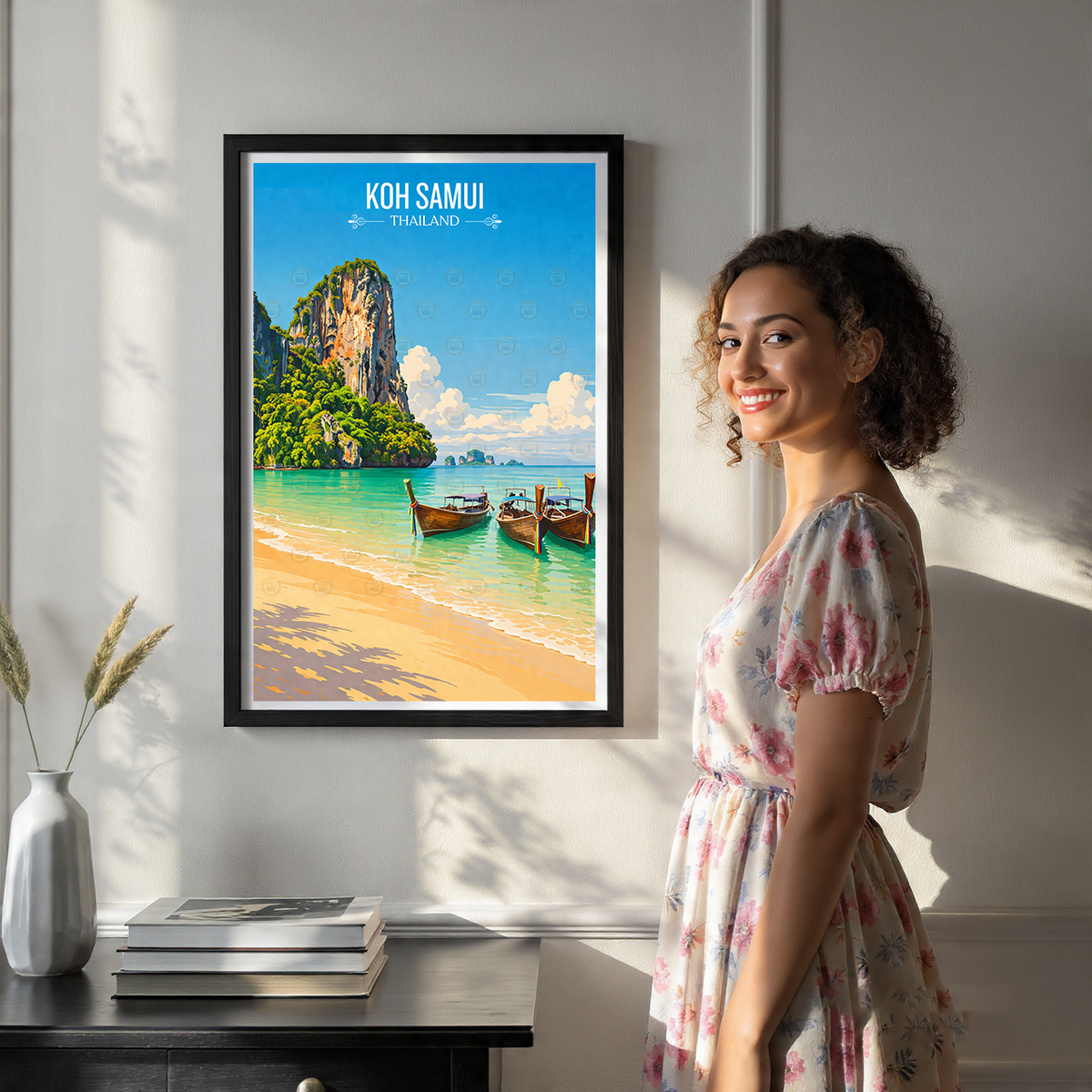 Koh Samui - Thailand - Travel Poster Vintage Style Wall Art Print - Art Print - Travel Art Poster