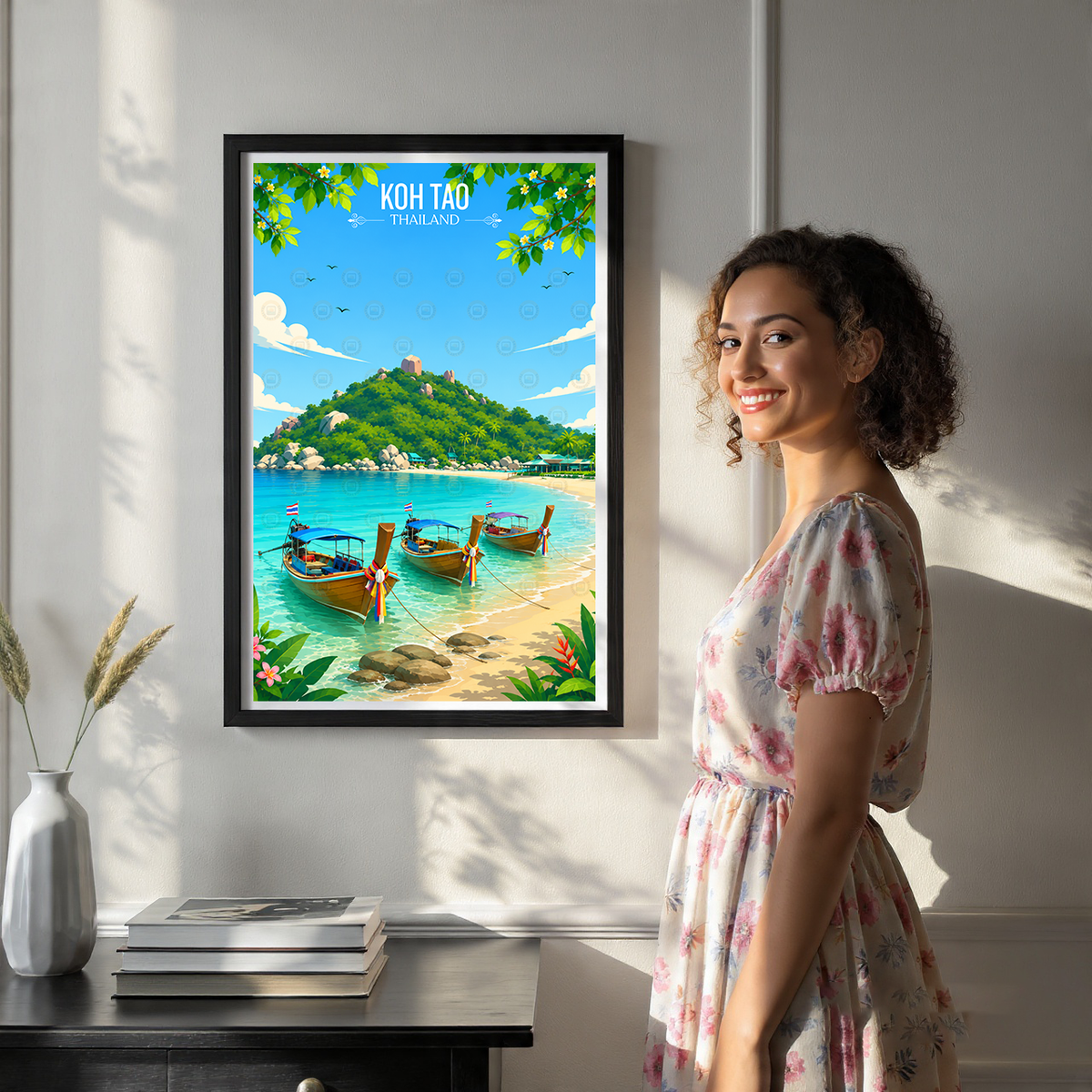 Koh Tao - Thailand - Travel Poster Vintage Style Wall Art Print