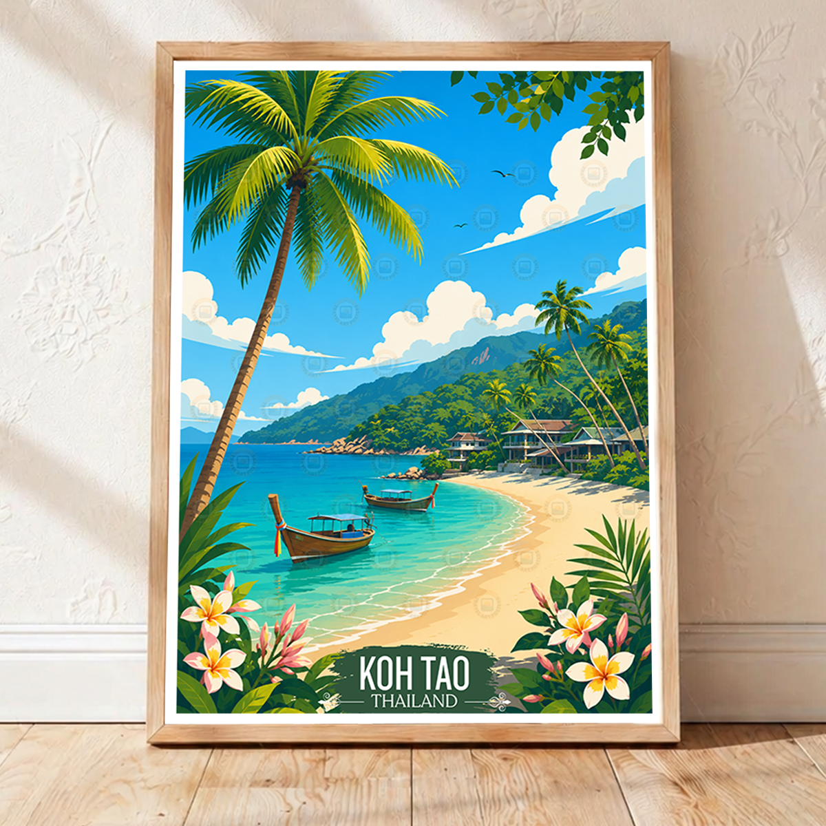 Koh Tao - Thailand - Travel Poster Vintage Style Wall Art Print