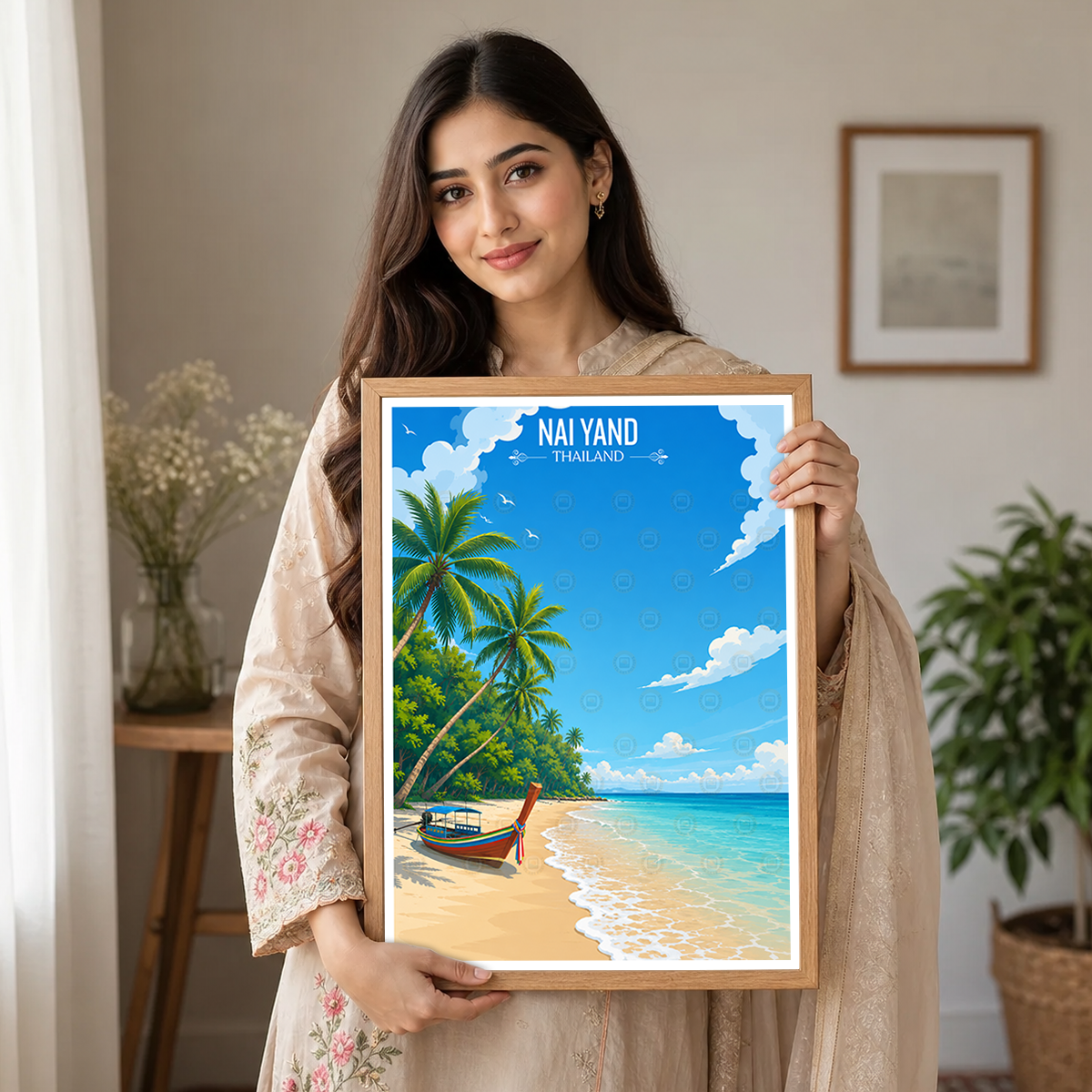 Nai Yang - Thailand - Travel Poster Vintage Style Wall Art Print