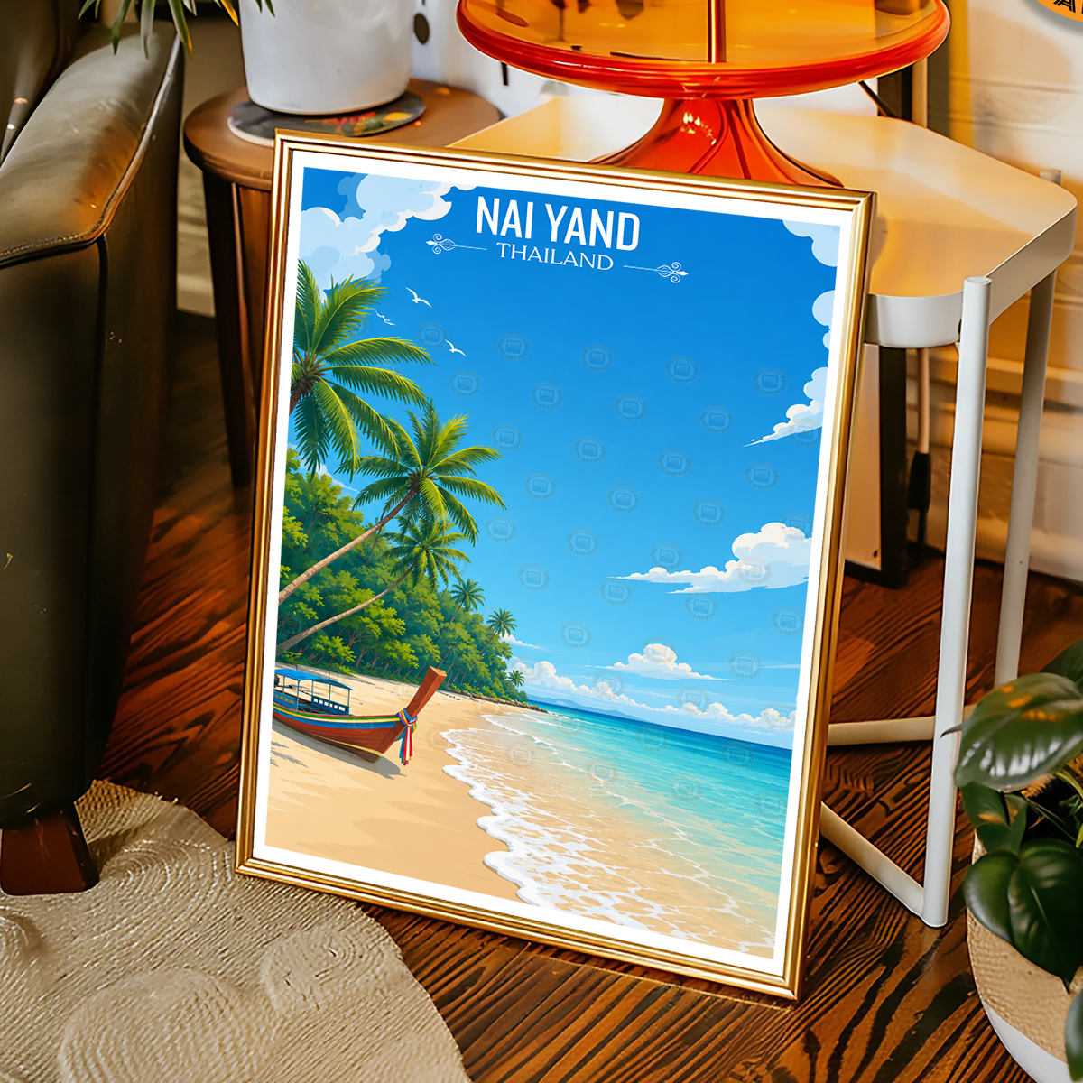 Nai Yang - Thailand - Travel Poster Vintage Style Wall Art Print