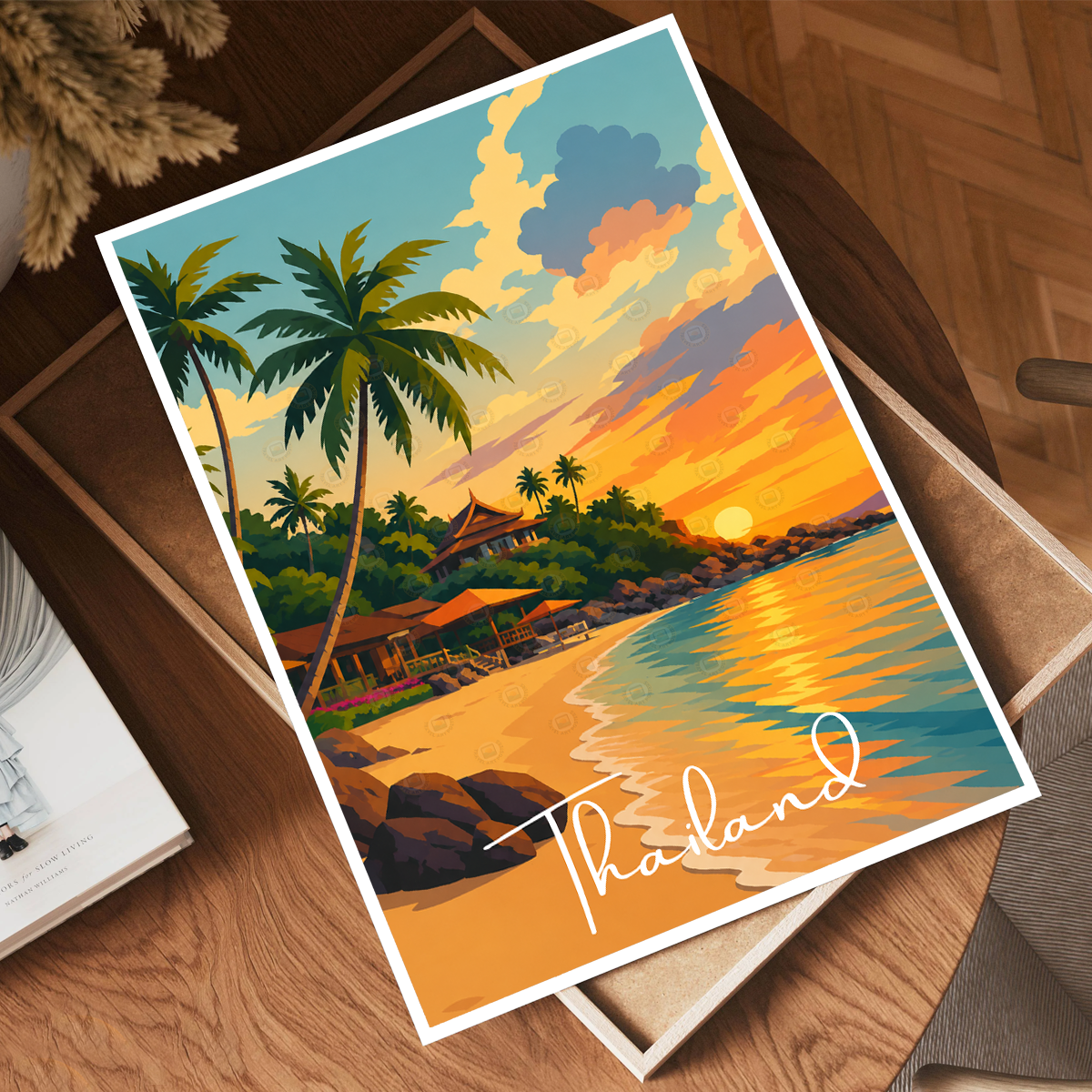 Thailand - Travel Poster Vintage Style Wall Art Print