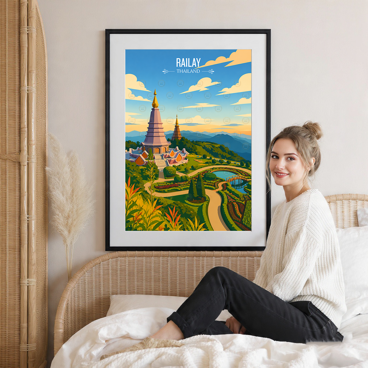 Railay - Thailand - Travel Poster Vintage Style Wall Art Print