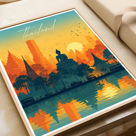 Thailand - Travel Poster Vintage Style Wall Art Print - Art Print - Travel Art Poster