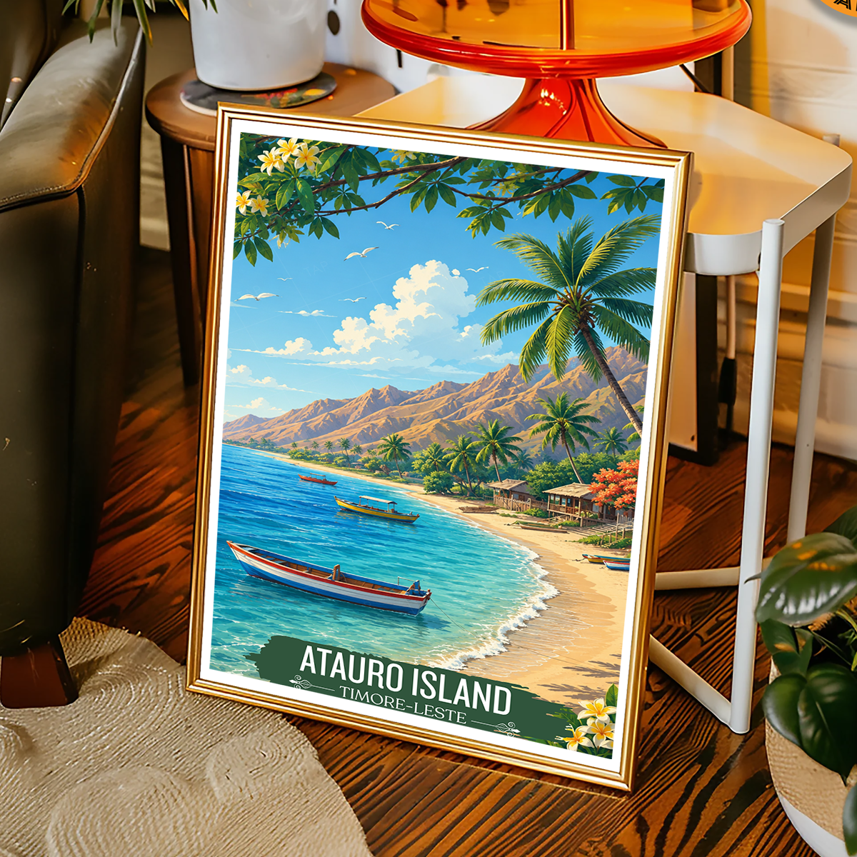 Atauro Island - Timor-Leste - Travel Poster Vintage Style Wall Art Print