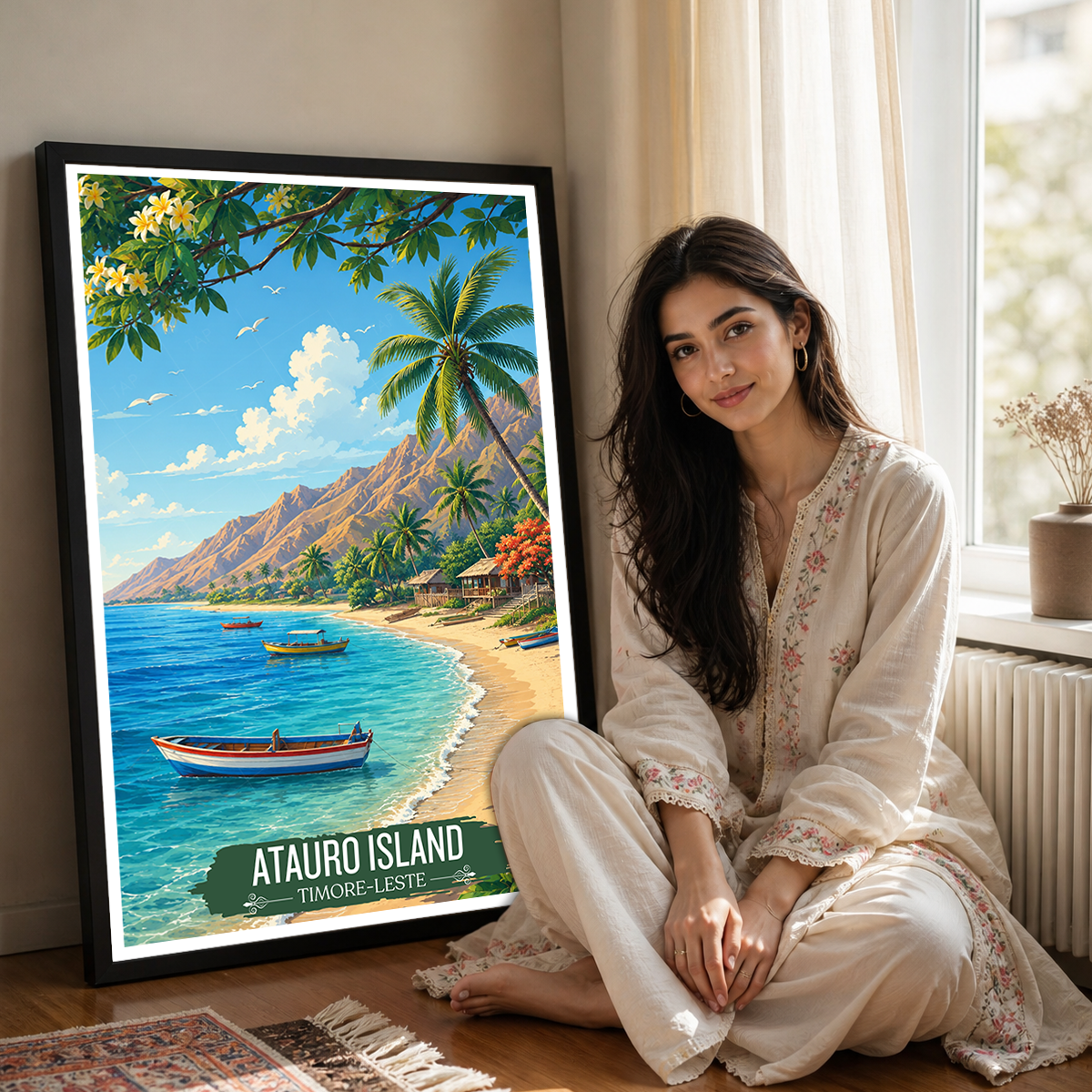Atauro Island - Timor-Leste - Travel Poster Vintage Style Wall Art Print