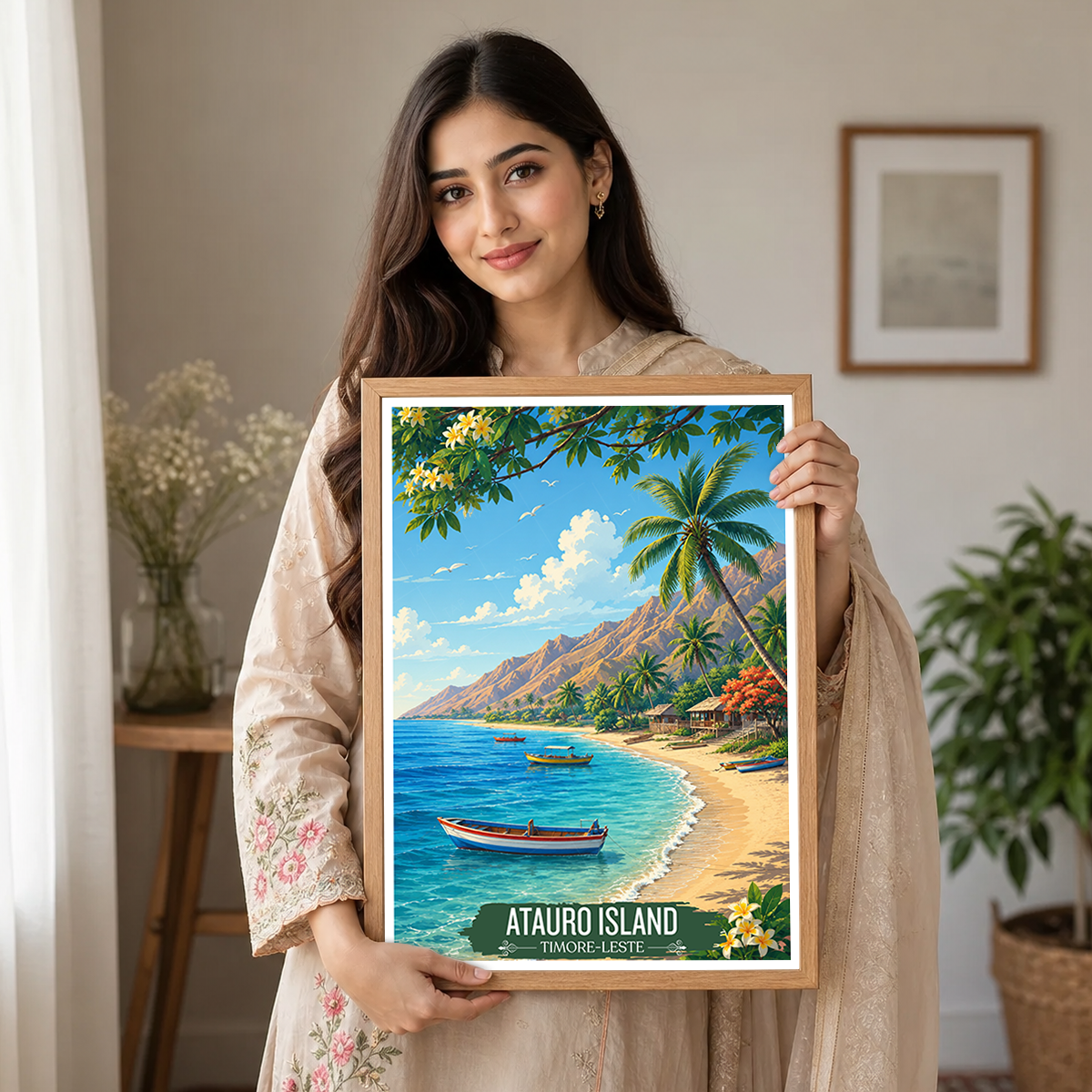 Atauro Island - Timor-Leste - Travel Poster Vintage Style Wall Art Print