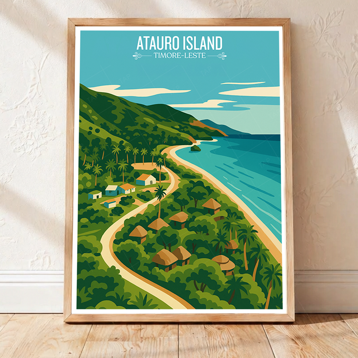 Atauro Island - Timor-Leste - Travel Poster Vintage Style Wall Art Print