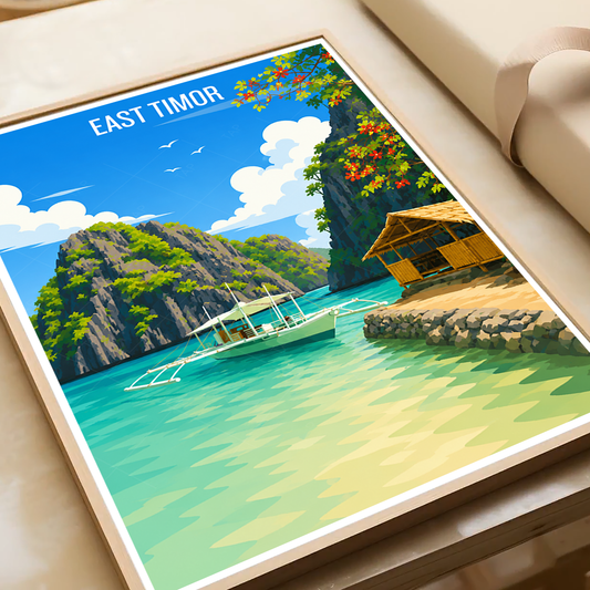 East Timor - Timor-Leste - Travel Poster Vintage Style Wall Art Print - Art Print - Travel Art Poster