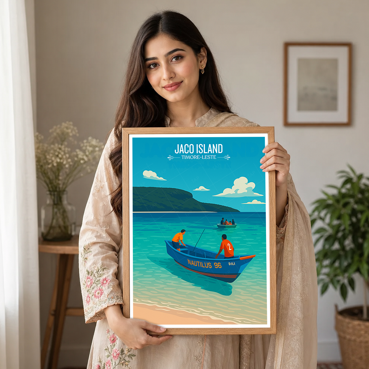 Jaco Island - Timor-Leste - Travel Poster Vintage Style Wall Art Print