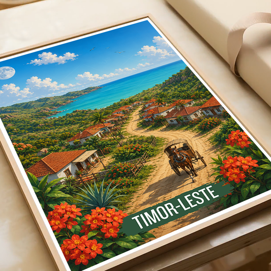 Timor-Leste - Travel Poster Vintage Style Wall Art Print - Art Print - Travel Art Poster