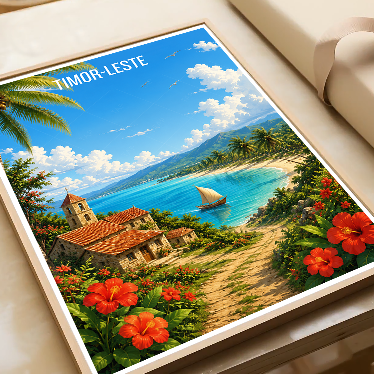Timor-Leste - Travel Poster Vintage Style Wall Art Print