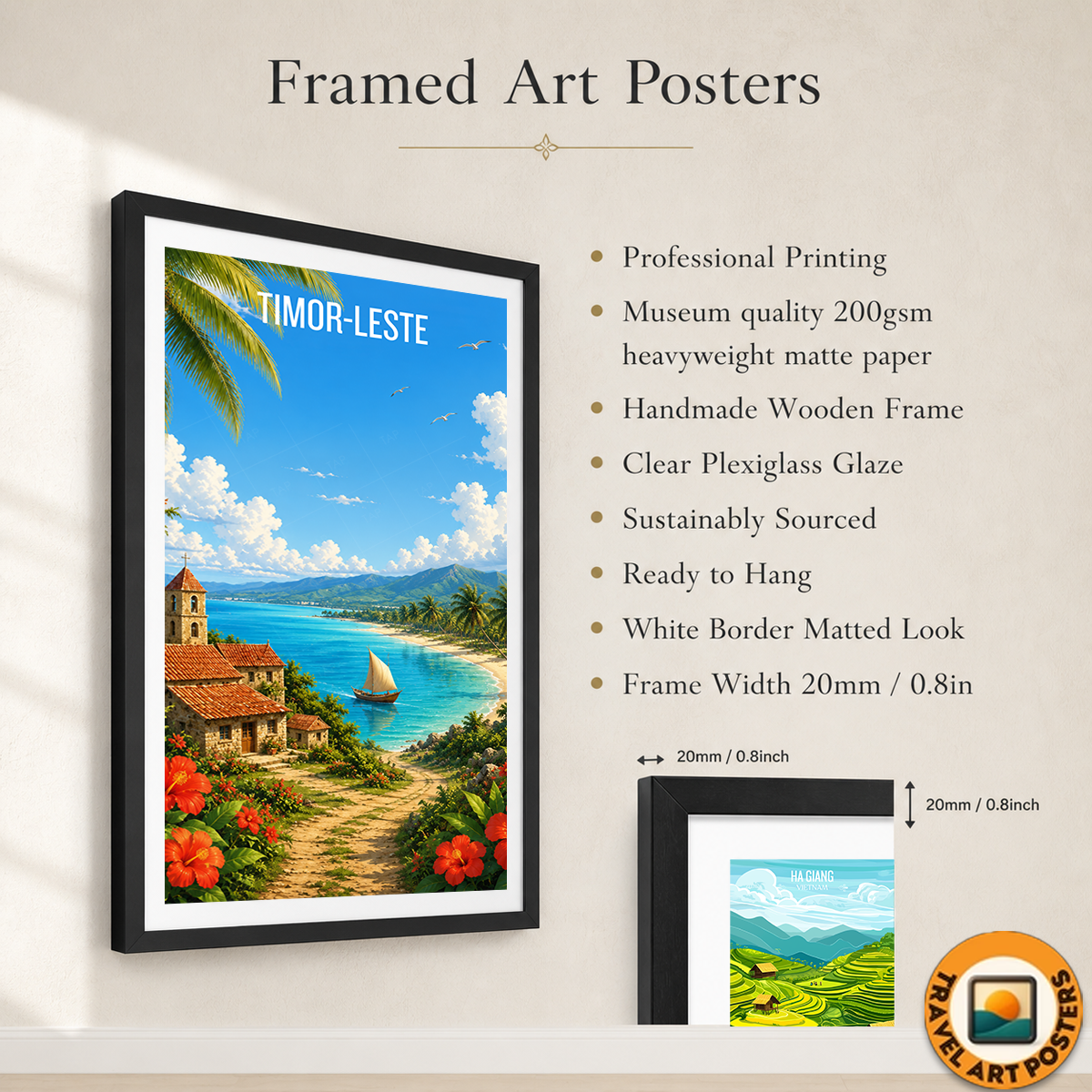 Timor-Leste - Travel Poster Vintage Style Wall Art Print