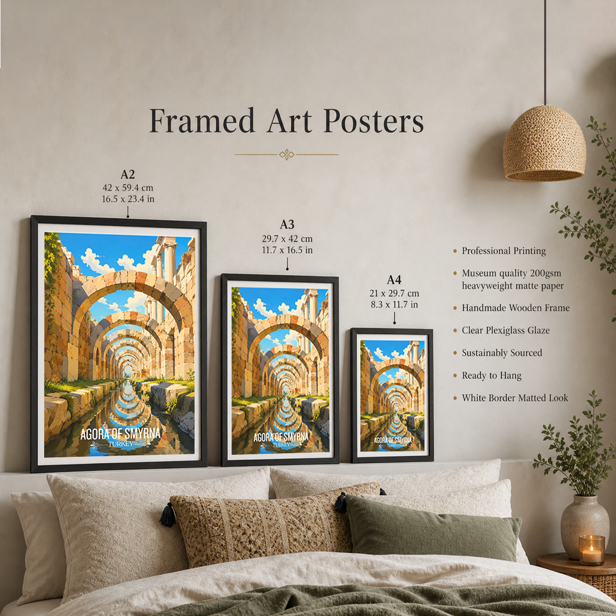 Agore of Smyrna - Turkey - Travel Art Wall Deco Poster Print - Art Print - Travel Art Poster