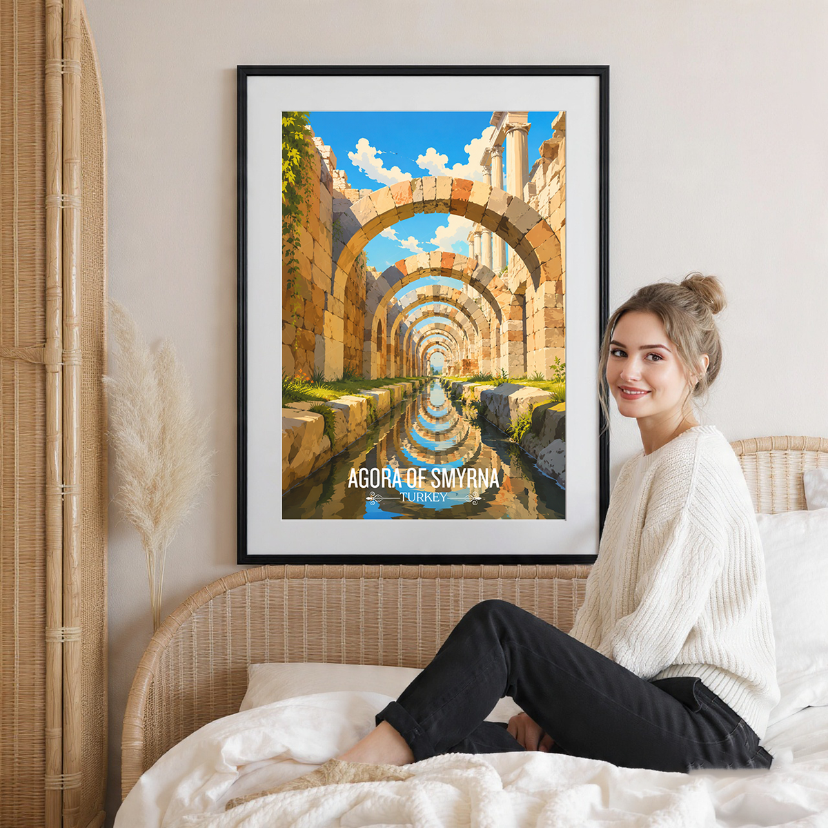 Agore of Smyrna - Turkey - Travel Art Wall Deco Poster Print - Art Print - Travel Art Poster
